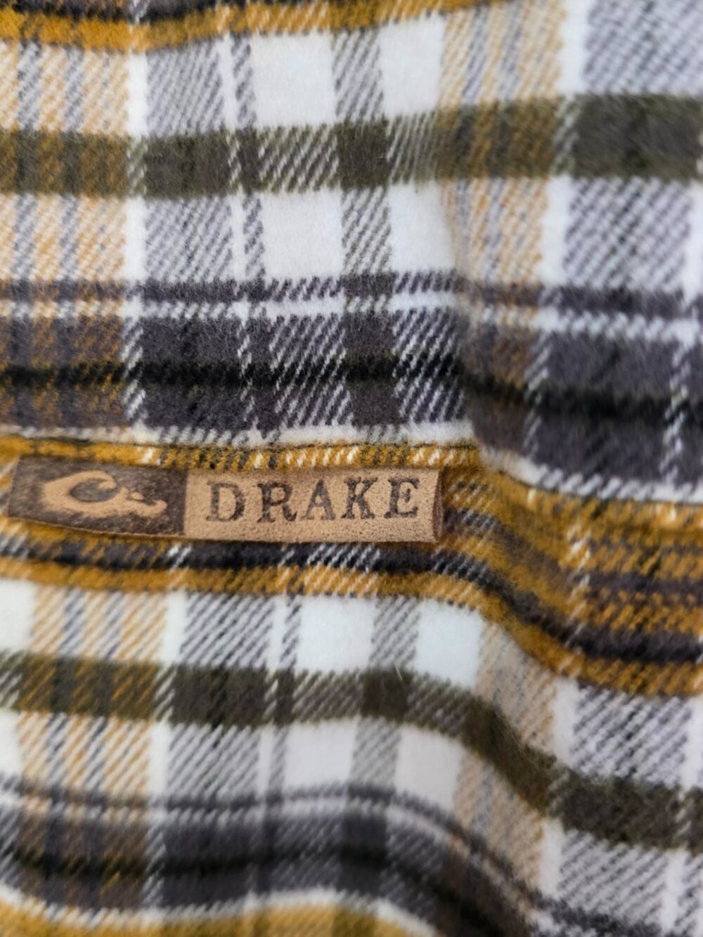 Drake Men's Autumn Brushed Twill Plaid Long Sleeve Flannel Button Shirt Sz Large - Picture 3 of 10